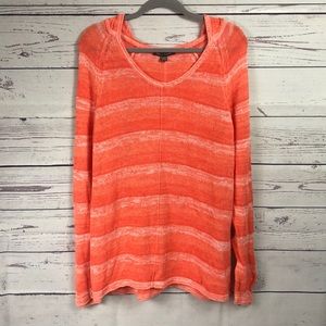 Tommy Bahama Orange Cotton Linen Beachy Summer Sweater Top
